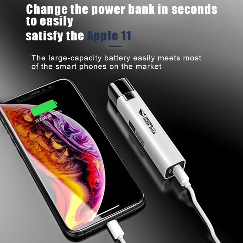 New Ultra Bright Tactical LED Flashlight Mini Torch Power Bank Outdoor Lighting With USB Charging Cable