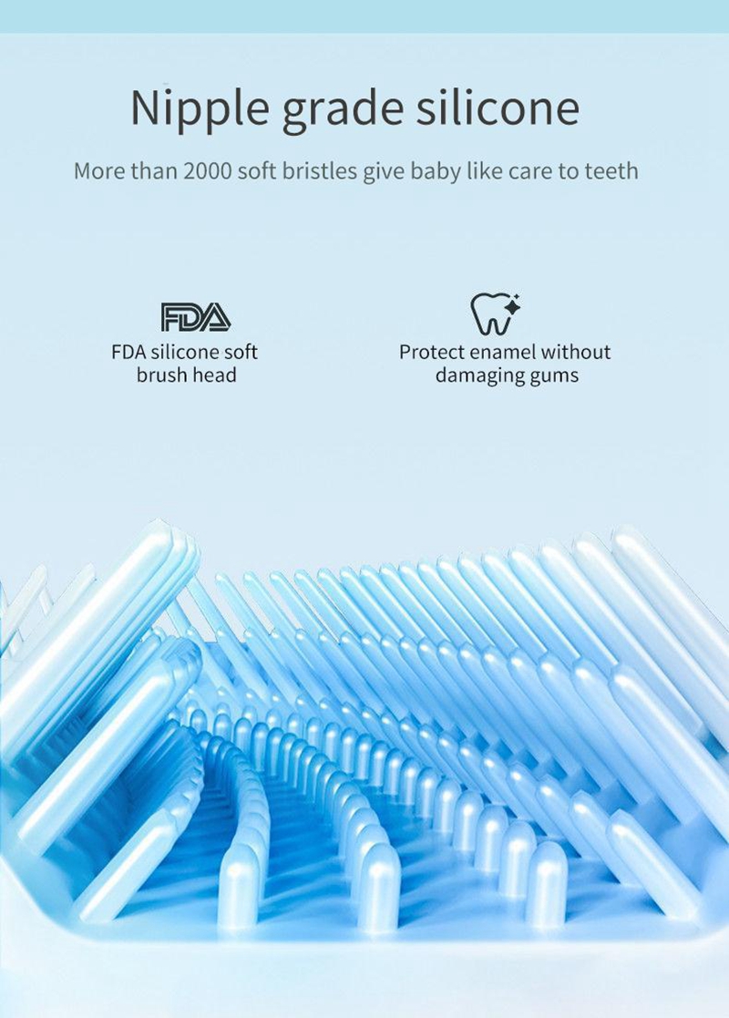 Children U-shaped Electric Toothbrush Mouth-contained Silicone Braces USB Charging Ultrasonic Toothbrush Music English Version