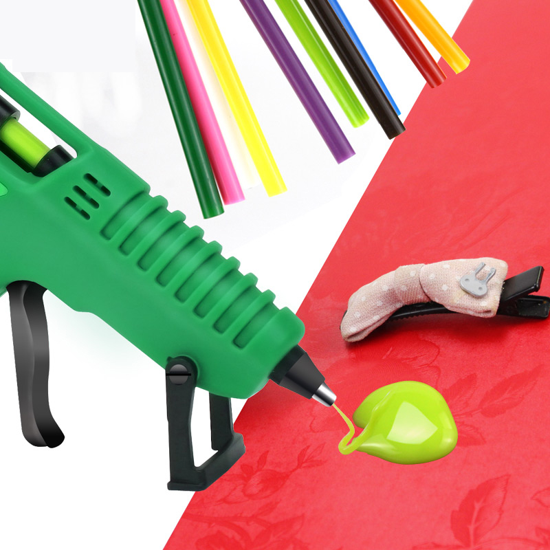 Hot Melt Glue Gun 40W EU Thermo Electric Silicone Adhesive Gun Hot Glue Gun Adhere to PU flower Gift With Glue Sticks