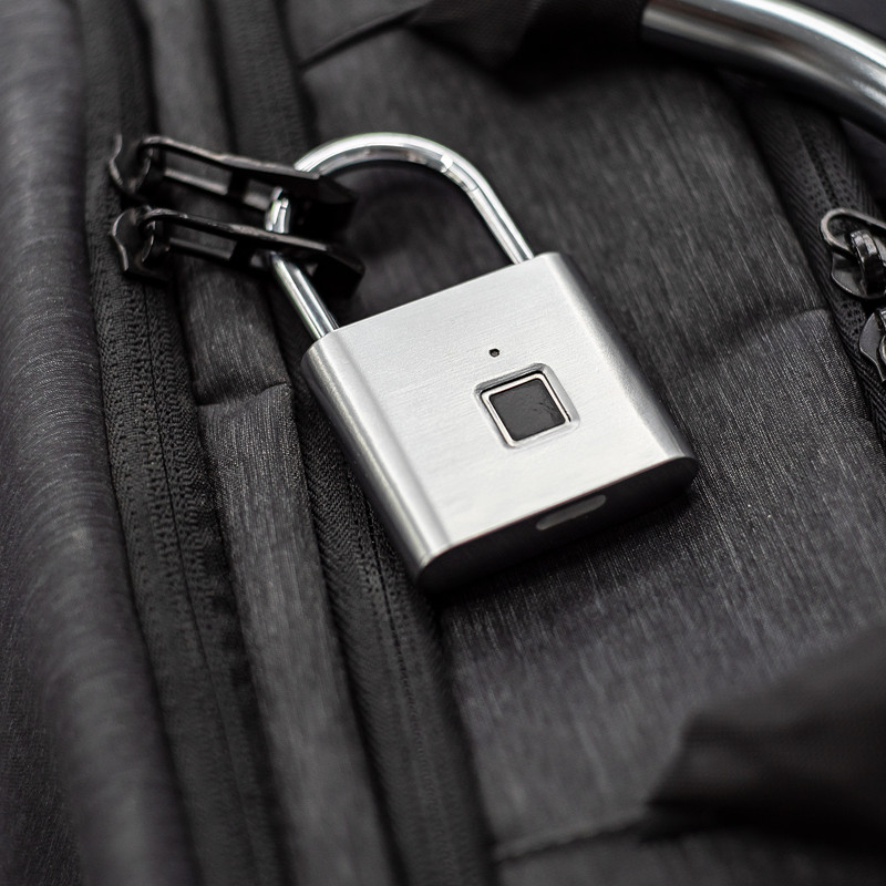 Portable Keyless USB Charging Smart Fingerprint Padlock Quick Unlock Anti-theft Biometric Door Lock for Home Use