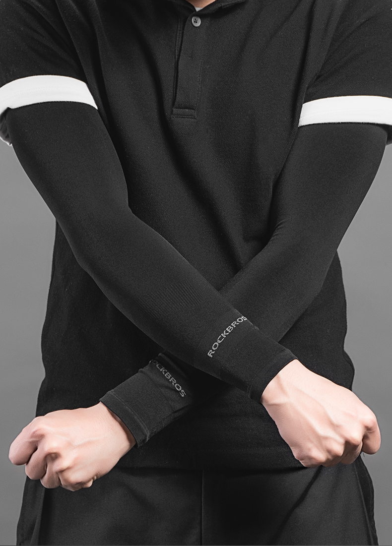 Ice Fabric Running Gloves Arm Warmers UV Protect Arm Sleeves Basketball Camping Riding Outdoors Sports Wear Protective Gear