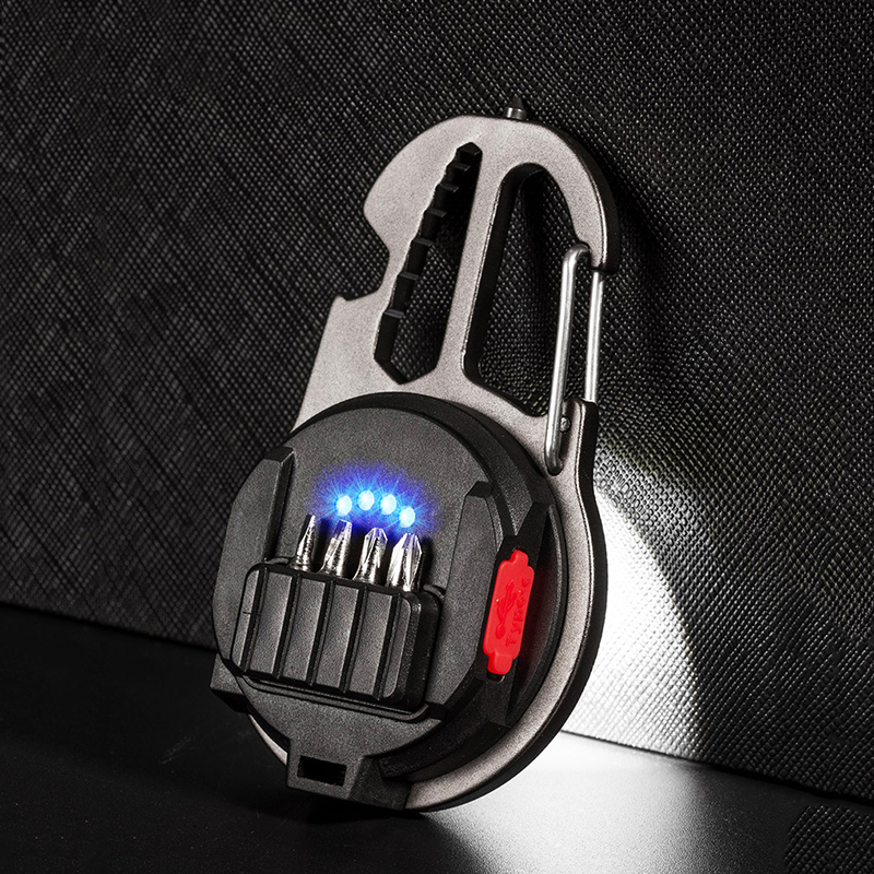 Mini Flashlight USB Rechargeable LED Light Keychain Light Multifunctional Torch Portable Work Light