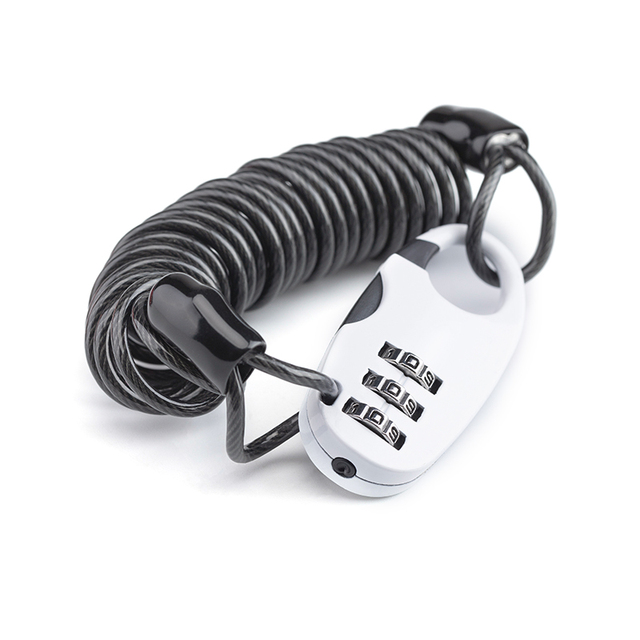 90cm Antivol Moto MTB Helmet Bike Lock Elastic Stretch 45G Ultralight Flexible PVC Password Lock Bicycle Accessories