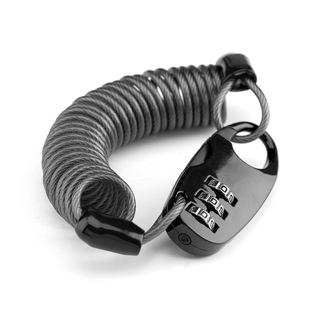 90cm Antivol Moto MTB Helmet Bike Lock Elastic Stretch 45G Ultralight Flexible PVC Password Lock Bicycle Accessories