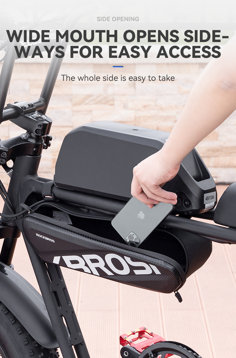 Electric Bicycle Bag 4.5L Front Beam Bag Universal Storage Hard Shell Riding Saddle Bag Electric Equipment Multifunctional Bags