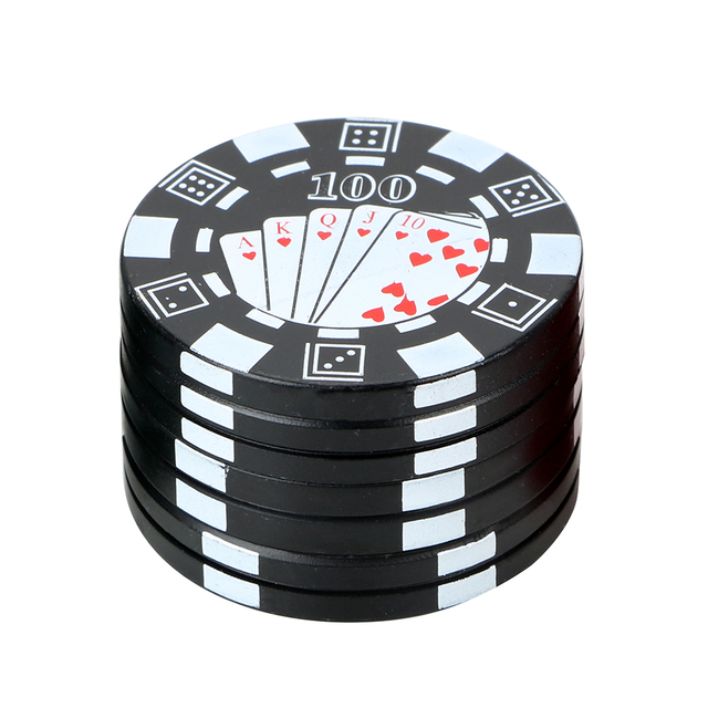 Kitchen & Dining room appliances 3-layer Poker Chip Style Spice Weed Cutter Smoking Pipe Accessories Tobacco Grinder Gadget Herb Cutter Cigarette Accessories