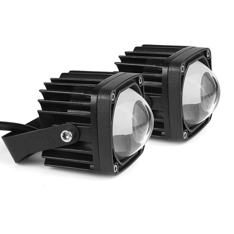 2pc 2inch 8D Lens LED Car Work Light 6000K White 3500K Yellow Fog Driving Lamp Spotlight For 4x4 Off Road SUV ATV Truck Motorcycle