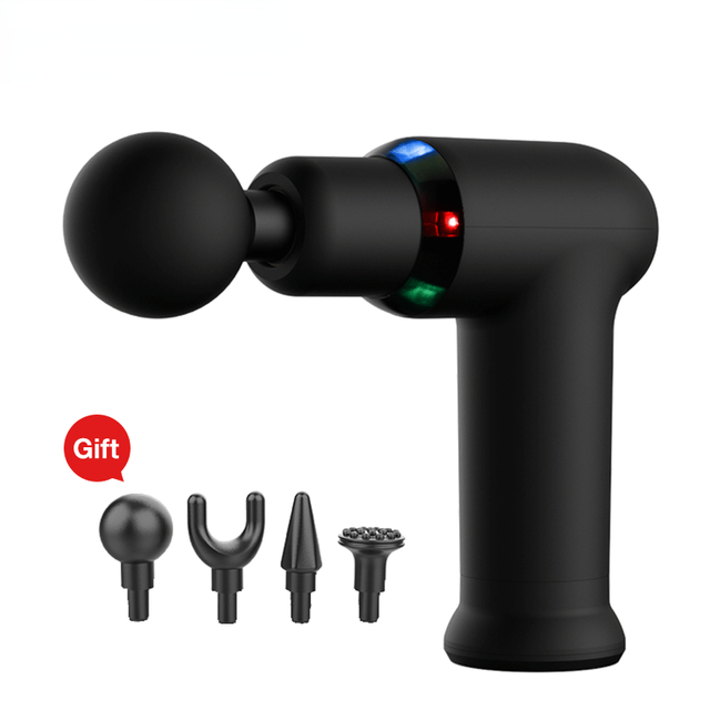 Fitness Hot Compress Massage Gun, Cool LED Light, Electric Massager, Deep Tissue Muscle Neck Body and Back Relaxation