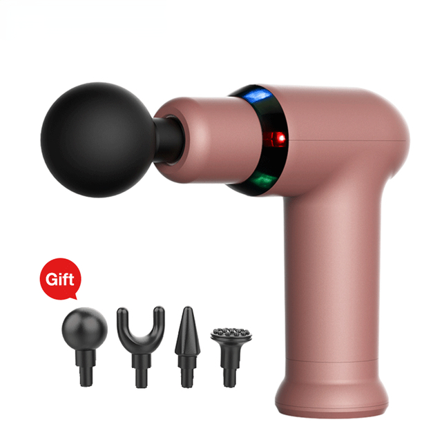 Fitness Hot Compress Massage Gun, Cool LED Light, Electric Massager, Deep Tissue Muscle Neck Body and Back Relaxation