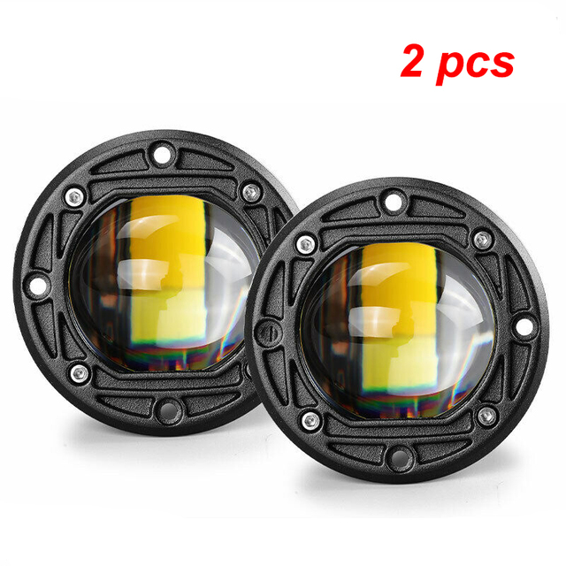 2pc 12V 24V Flush Mount LED Pods Work Light Bar Offroad White Yellow Spotlight LED Fog Lights for Car Truck