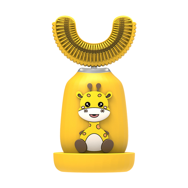 Smart Sonic Kids Electric U Shape Toothbrush Automatic Whitening Waterproof Soft Brush Children Cartoon Toddler USB Teethbrush