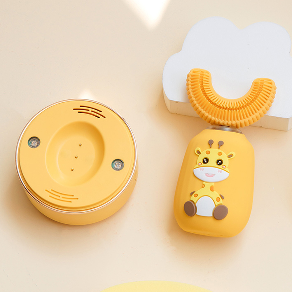 Smart Sonic Kids Electric U Shape Toothbrush Automatic Whitening Waterproof Soft Brush Children Cartoon Toddler USB Teethbrush