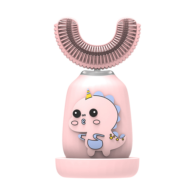 Smart Sonic Kids Electric U Shape Toothbrush Automatic Whitening Waterproof Soft Brush Children Cartoon Toddler USB Teethbrush