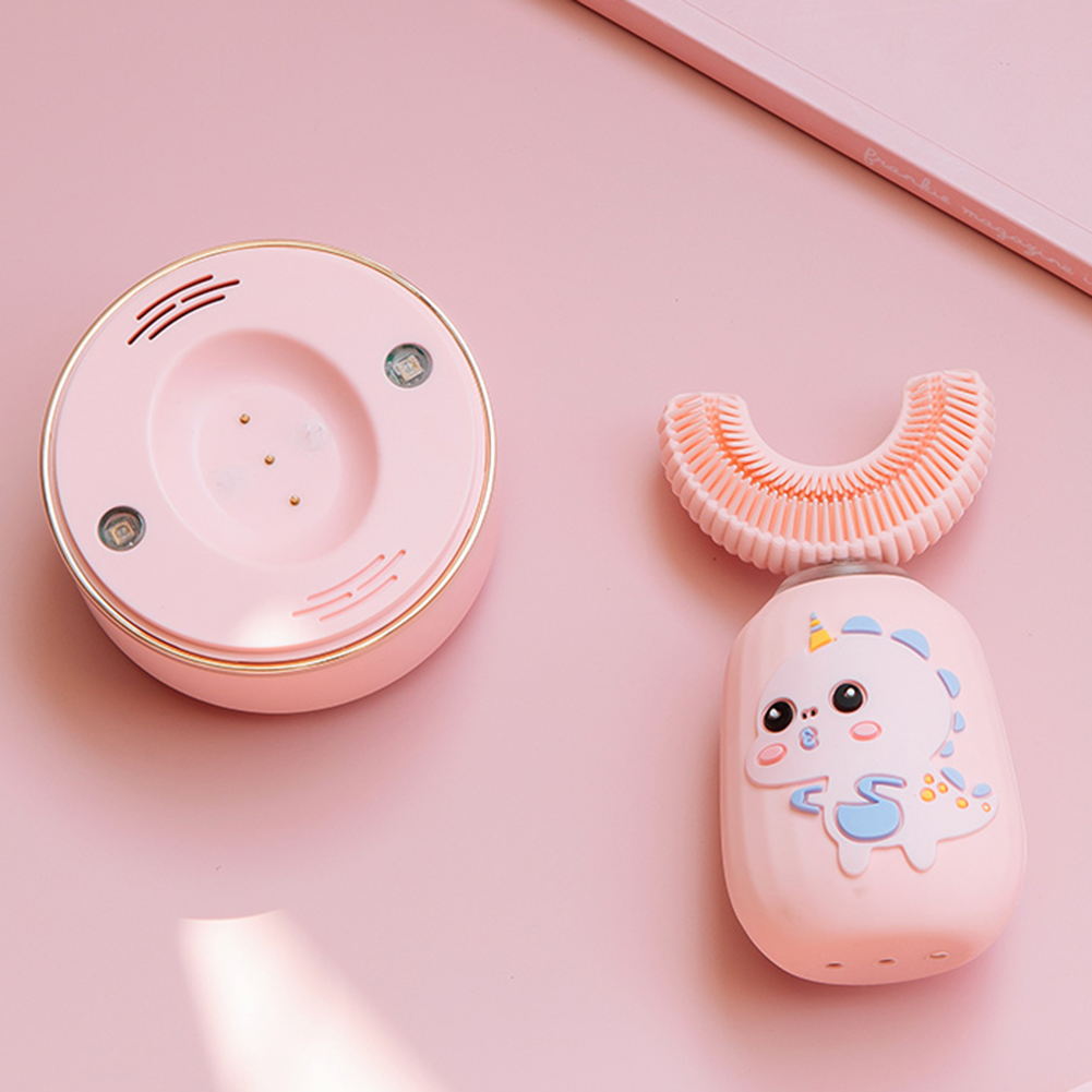 Smart Sonic Kids Electric U Shape Toothbrush Automatic Whitening Waterproof Soft Brush Children Cartoon Toddler USB Teethbrush