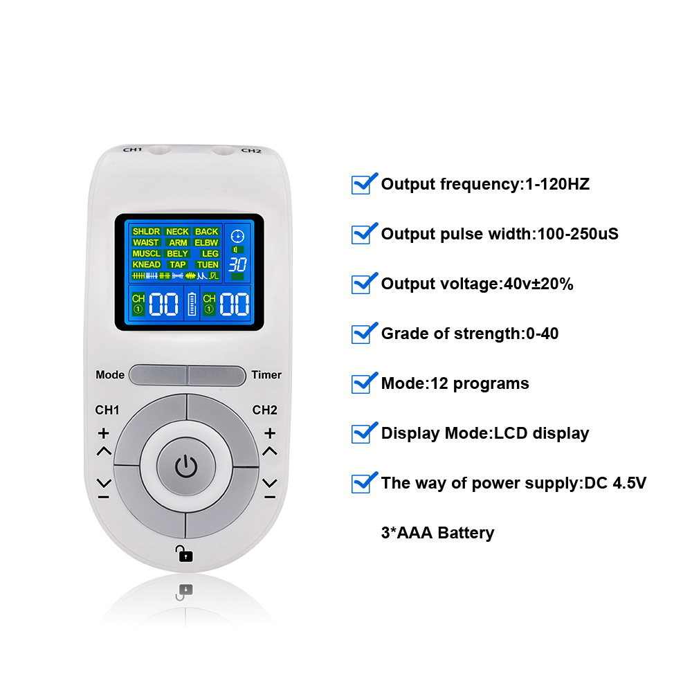 Tens Machine Massager  Electro Treatment Instrument Electrical Digital Nerve Muscle Stimulator Low Physiotherapy Health Care