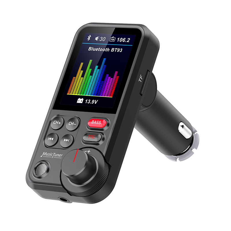 Car Mp3 Player Lossless HIFI High and Low Bass Equalizer Music Car Bluetooth FM Transmitter Car Charger TFT Display
