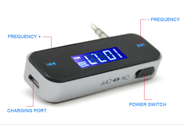 LCD 3.5mm Music Radio Car Mp3 Player Wireless Fm Transmitter Bluetooth For IPod For IPad For IPhone 4 4S 5 Transmisor Fm P15