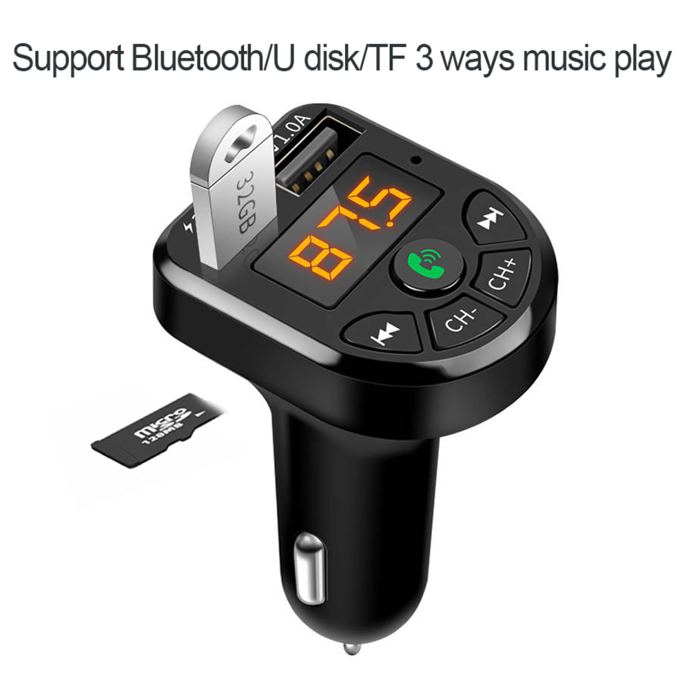 Bluetooth 5.0 FM Transmitter Car Kit MP3 Modulator Player Wireless Handsfree Audio Receiver Dual USB Fast Charger 3.1A