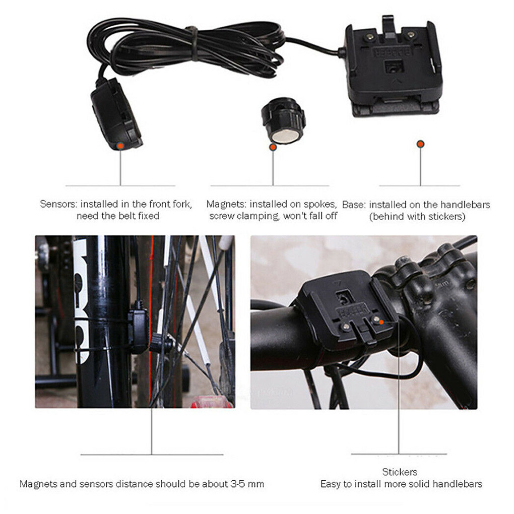 Waterproof YT-813 Bicycle Computer Wired Speedometer Digital Multifunction Speedometer Waterproof Motion Sensor Bicycle Computer