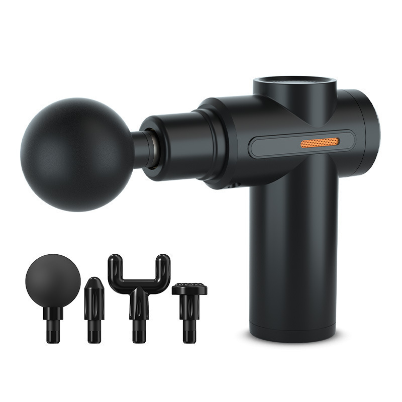 LCD Display Fascia Massage Gun Deep Tissue Percussion Quiet Muscle Portable Massager Massager Drill Head Handheld 4 Fascia