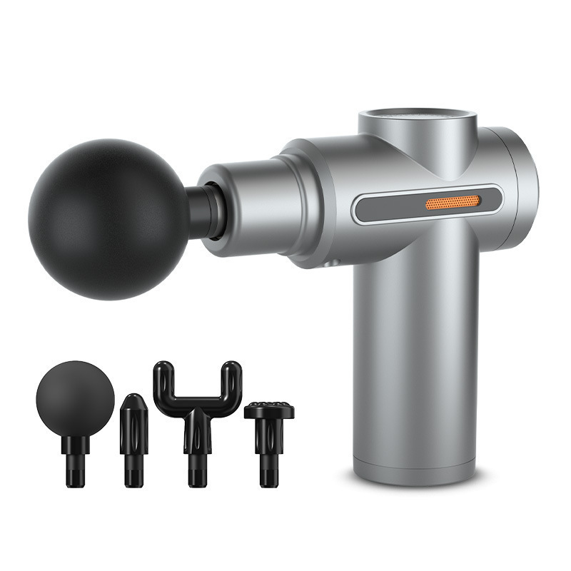 LCD Display Fascia Massage Gun Deep Tissue Percussion Quiet Muscle Portable Massager Massager Drill Head Handheld 4 Fascia