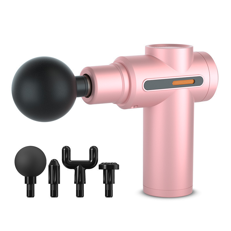 LCD Display Fascia Massage Gun Deep Tissue Percussion Quiet Muscle Portable Massager Massager Drill Head Handheld 4 Fascia