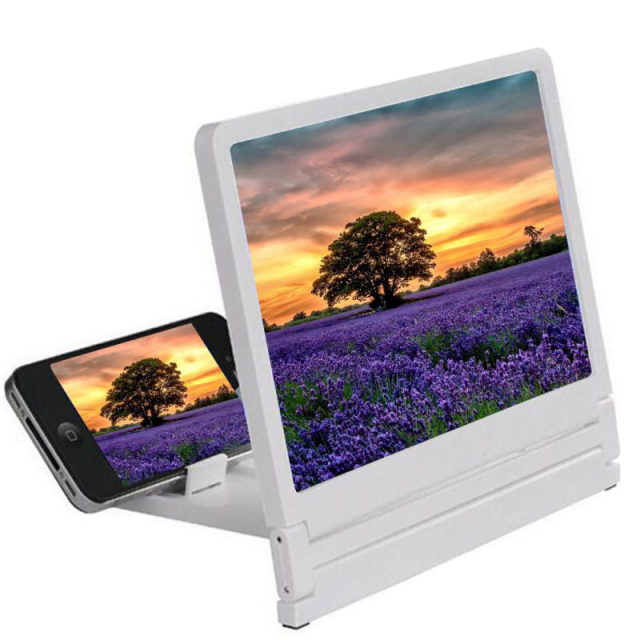 3D Phone Screen Magnifier Amplifying Phone Desktop Bracket HD Movie Video Amplifier With Foldable Holder Eyes Protection Holder