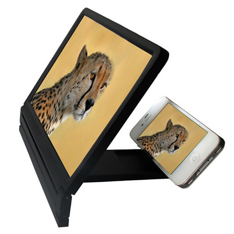 3D Phone Screen Magnifier Amplifying Phone Desktop Bracket HD Movie Video Amplifier With Foldable Holder Eyes Protection Holder