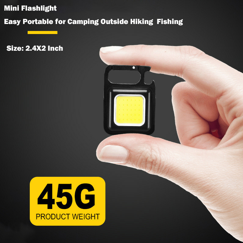 1pc Camping Light Mini Flashlight Outdoor Riding Lights Portable LED Light  Emergency Working Light Keychain Corkscrew Lamp