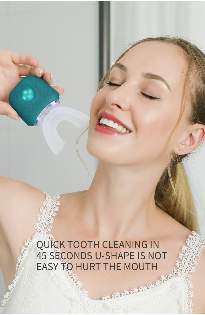 Sonic U Shaped Electric Toothbrush Kids Tooth Brush For Children Baby Toothbrushes Ultrasonic Teeth Cleaner Head Smart Whitening