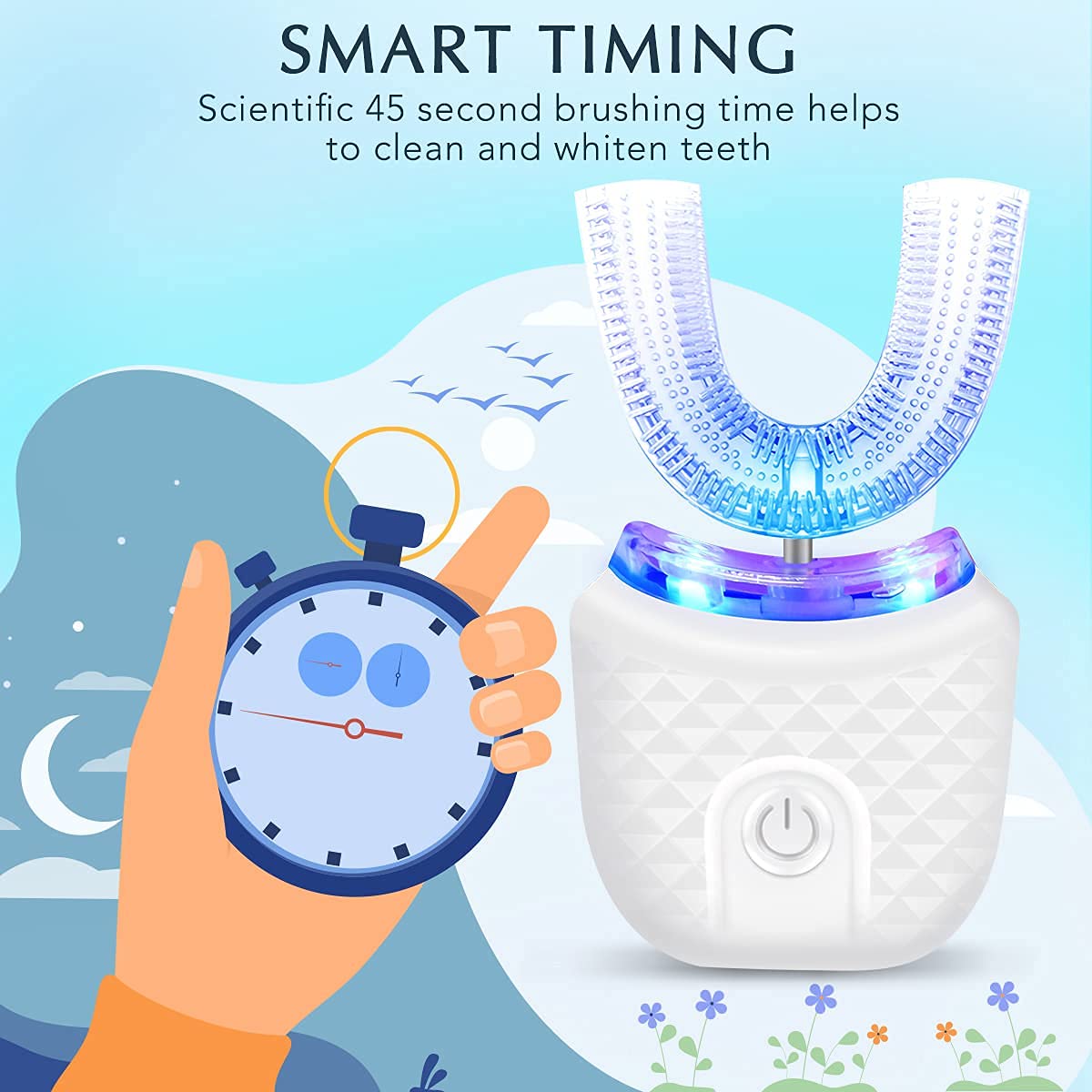 Sonic U Shaped Electric Toothbrush Kids Tooth Brush For Children Baby Toothbrushes Ultrasonic Teeth Cleaner Head Smart Whitening