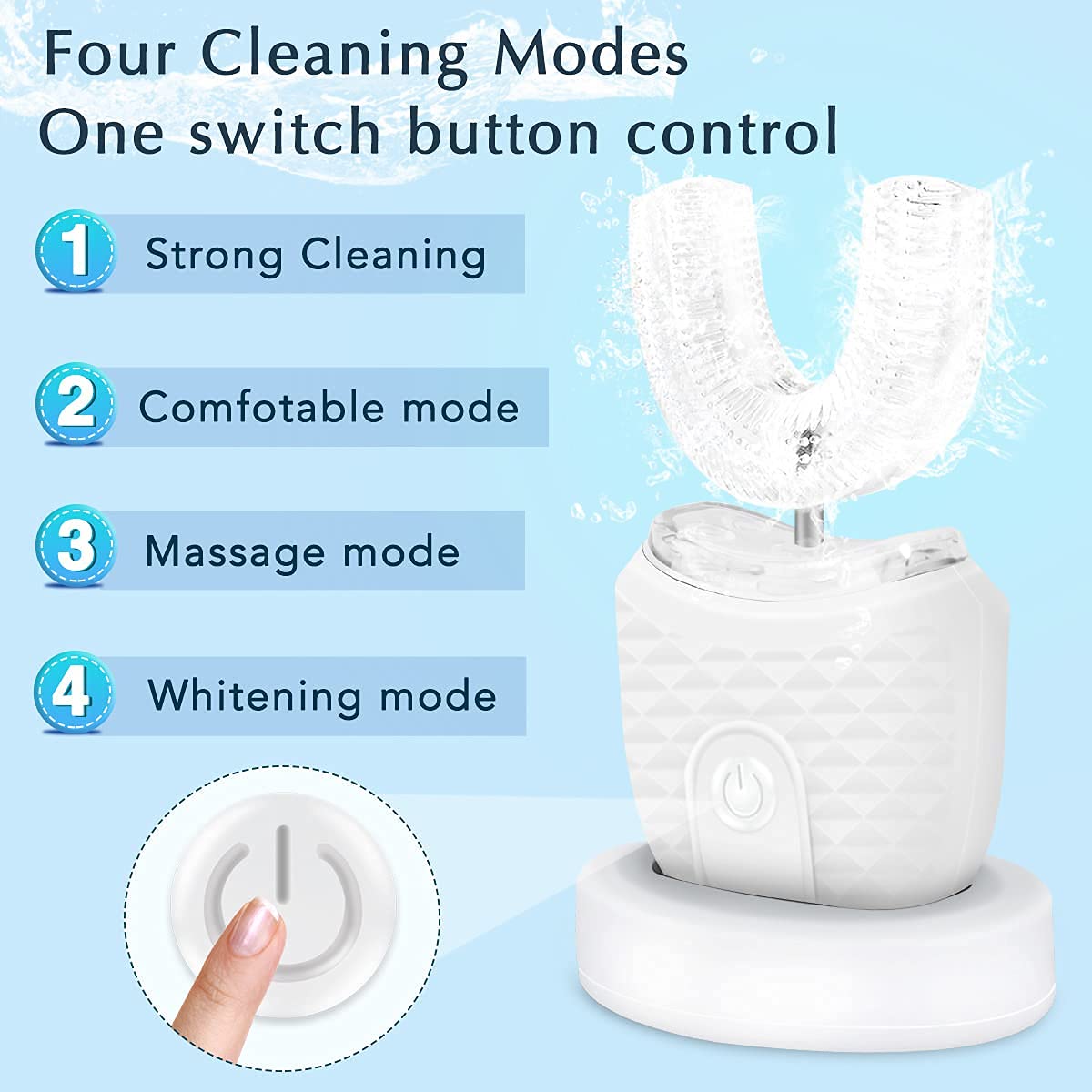 Sonic U Shaped Electric Toothbrush Kids Tooth Brush For Children Baby Toothbrushes Ultrasonic Teeth Cleaner Head Smart Whitening