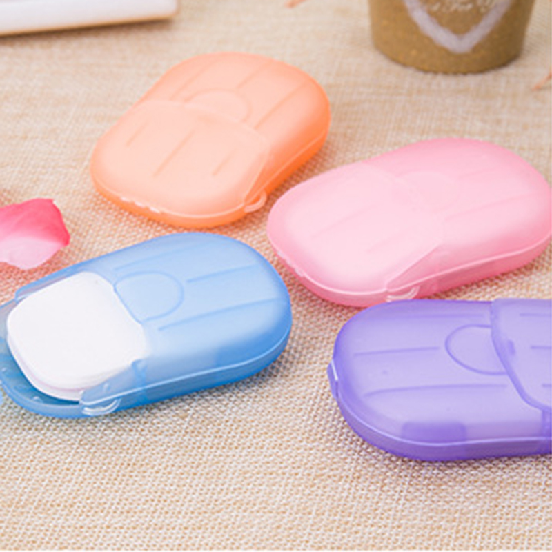 Random shipments 20Pcs/box Disposable Scented Mini Cleaning Paper For Travel Convenient Easy Washing Hand Disinfecting Soap Bathroom Accessories