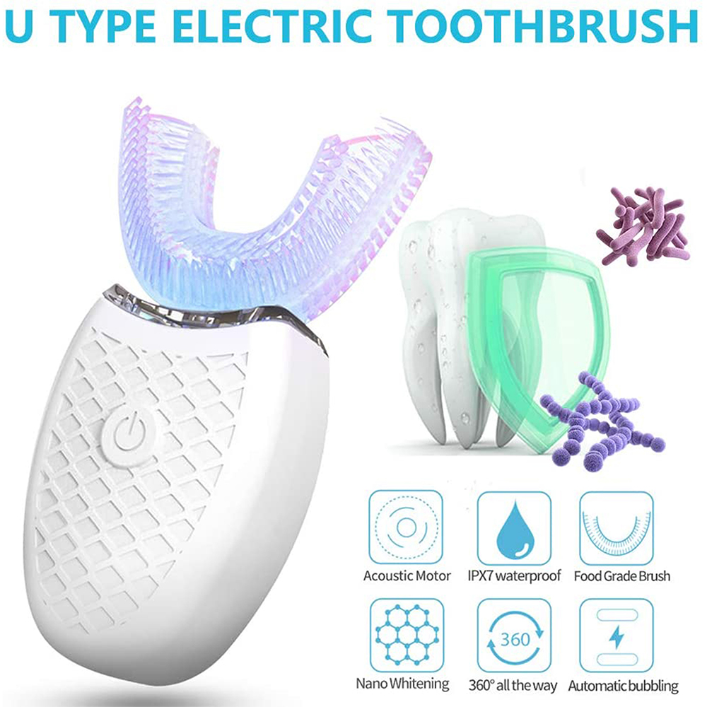 Silicone Electric Toothbrush 360 Degree for Children/Aldult Smart Automatic Whitening Blue Light Tooth Brush Baby Brush