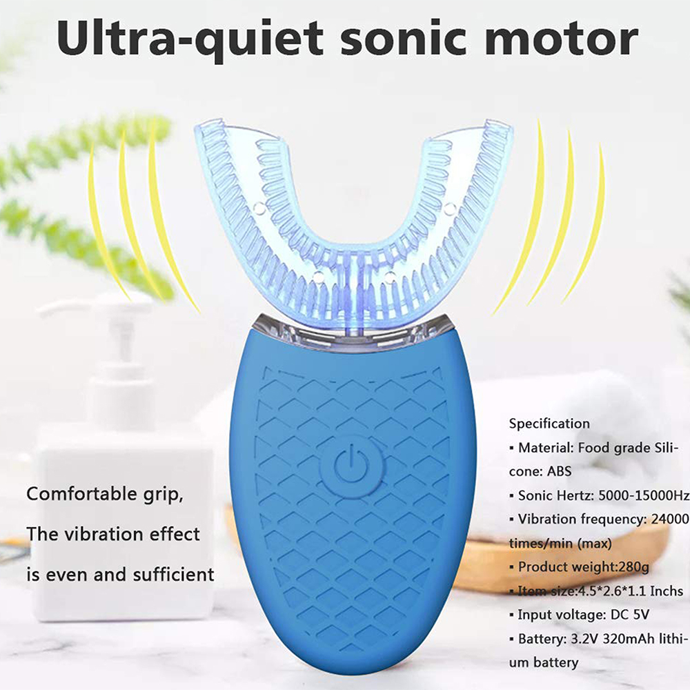 Silicone Electric Toothbrush 360 Degree for Children/Aldult Smart Automatic Whitening Blue Light Tooth Brush Baby Brush