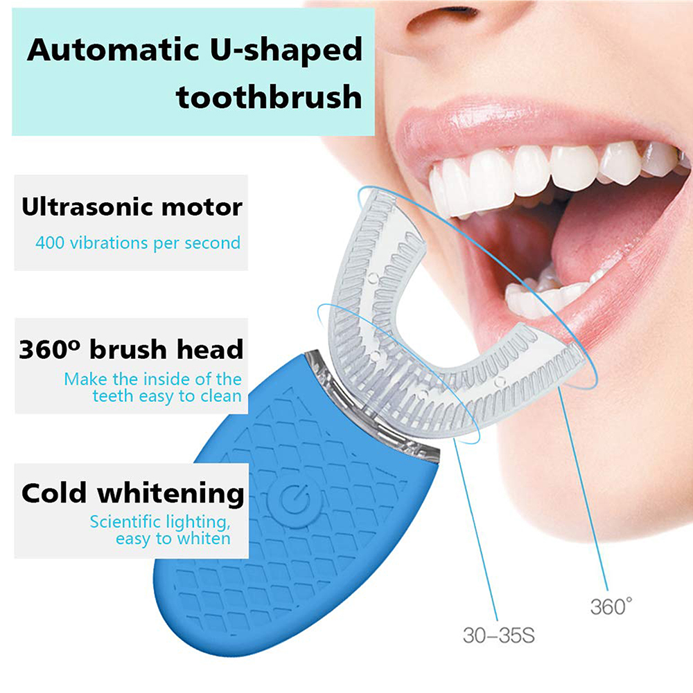 Silicone Electric Toothbrush 360 Degree for Children/Aldult Smart Automatic Whitening Blue Light Tooth Brush Baby Brush