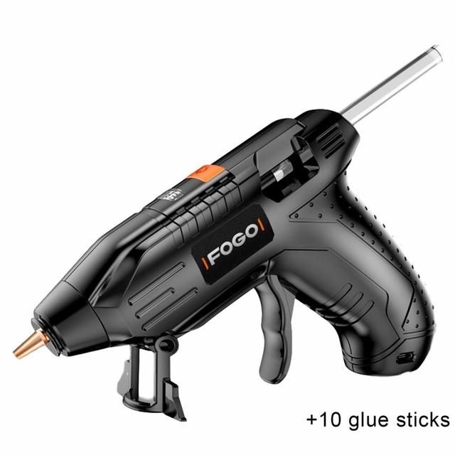 New 40W High Temp Heater Melt Hot Glue Gun DIY Household Industrial Heat Mini Glue Gun USB Recharge With 10pcs 7mm Glue Sticks