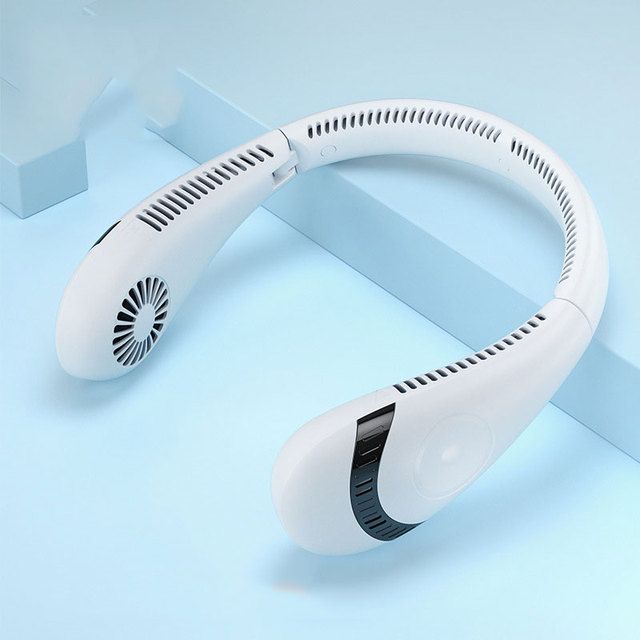 5000mAh Portable Folding Bladeless Hanging Neck Fan USB Rechargeable Mini Cooling Fan Outdoor Sports Ventilador Wireless
