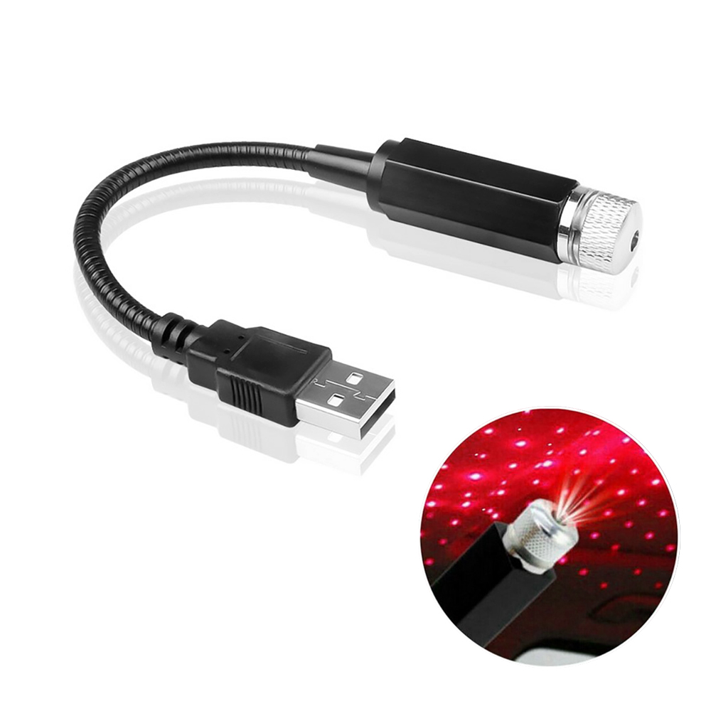 USB Decorative Lamps Adjustable Car Interior Decor Light Mini LED Car Roof Star Night Light Projector Atmosphere Galaxy Lamp