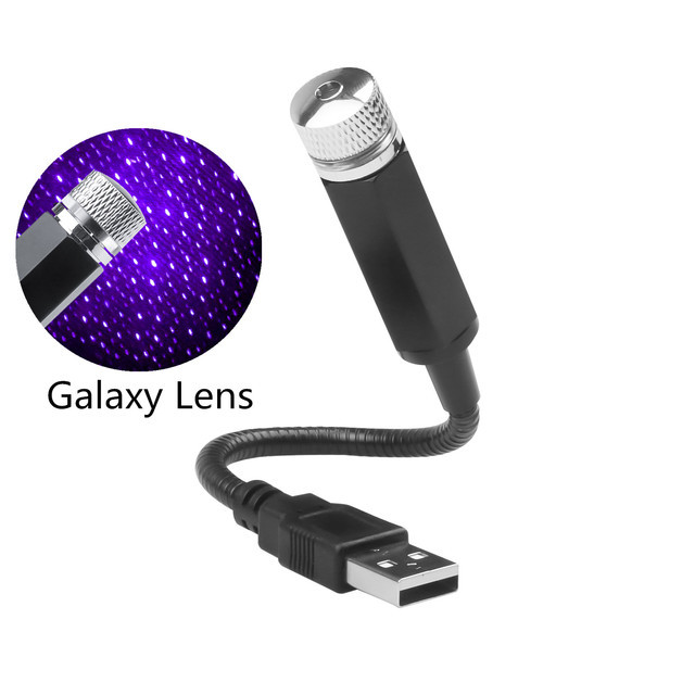 USB Decorative Lamps Adjustable Car Interior Decor Light Mini LED Car Roof Star Night Light Projector Atmosphere Galaxy Lamp