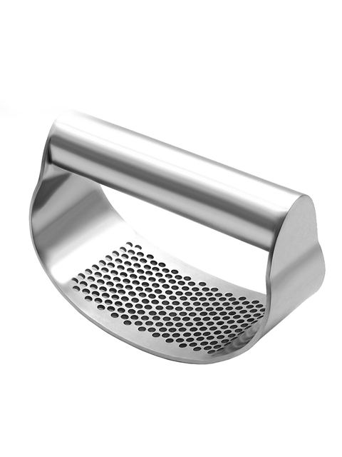304 Stainless Steel Garlic Press Manual Curved Grinding Chopper Multi-function Vegetable Cooking Crusher Kitchen Gadgets Utensil