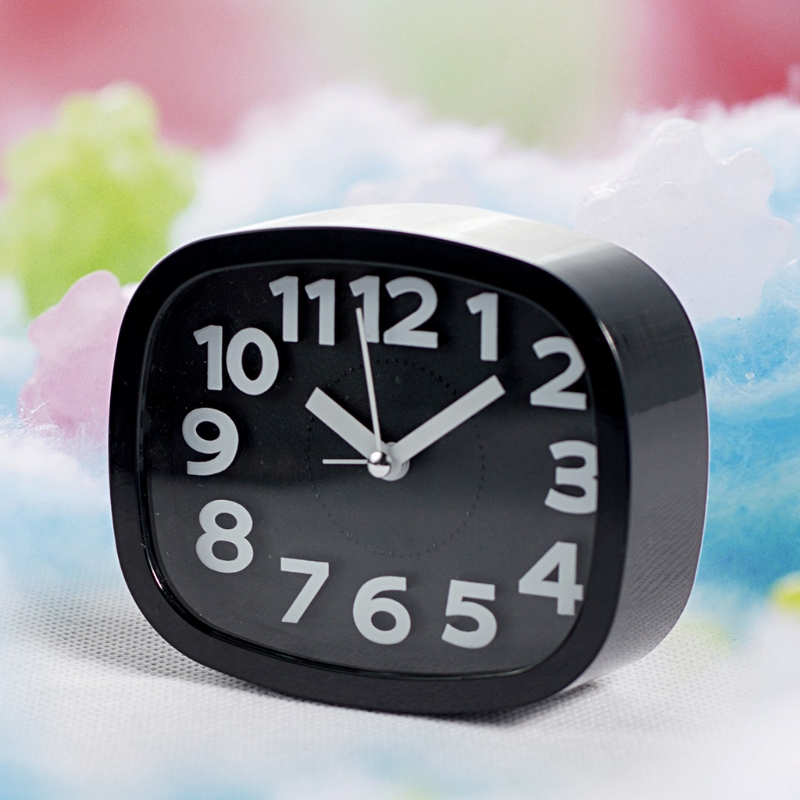Mini Mute Alarm Clocks Battery Bedside Desk Table Home Decor Kid Creat Gifts Square Portable Candy Colors