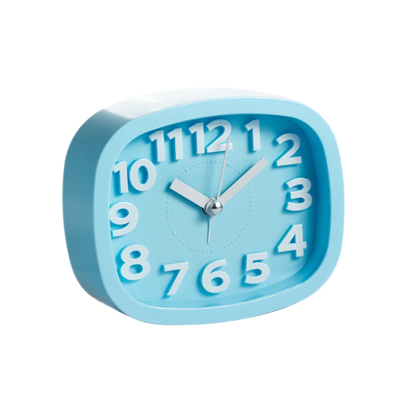 Mini Mute Alarm Clocks Battery Bedside Desk Table Home Decor Kid Creat Gifts Square Portable Candy Colors