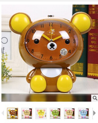 1 piece Kawaii San-X Rilakkuma lazy Bear Desk Alarm Clock Table big head Size 6 colors in colorful box