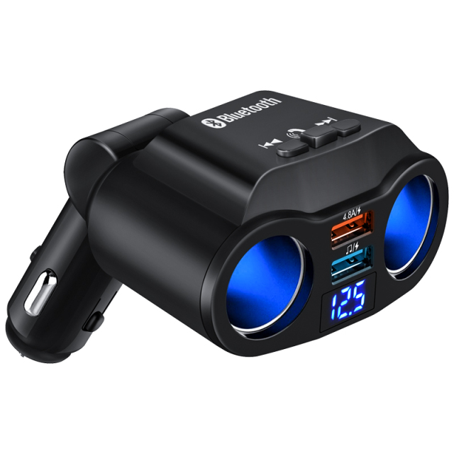 Car Bluetooth Transmitter Car Handsfree FM Transmitter Car MP3 Player Dual USB Car Charger Expand Support U Disk Music Play