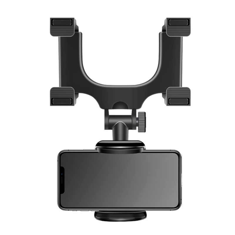 Car Rearview Mirror Mount Mobile Phone Bracket Navigation GPS Stand Foldable Cell Phone Holder Multi-angle Adjustment Lazy Rack