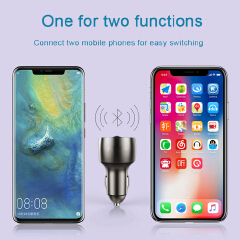 3.5mm AUX Bluetooth 5.0 FM Transmitter Wireless Modulator 4.8A Dual USB Car Charger Handsfree Car MP3 Player Aluminum alloy Body