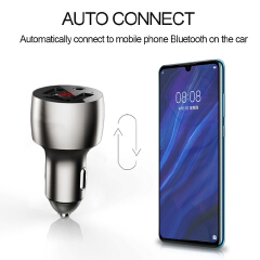 3.5mm AUX Bluetooth 5.0 FM Transmitter Wireless Modulator 4.8A Dual USB Car Charger Handsfree Car MP3 Player Aluminum alloy Body
