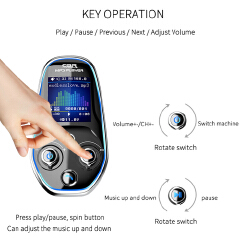 Car FM Transmitter MP3 Player Bluetooth 5.0 AUX Audio Receiver QC3.0 Type C Fast Charging USB Charger Car Kit