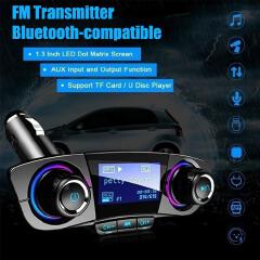Car Bluetooth FM Transmitter Modulator Handsfree Call Car Kit Dual USB Charger Adapter AUX Audio Music MP3 Player Accessories